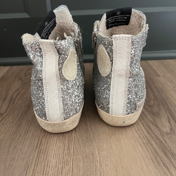 Authentic Golden Goose Francy Mid-Rise Silver Sneakers- 38 - Picture 4 of 10